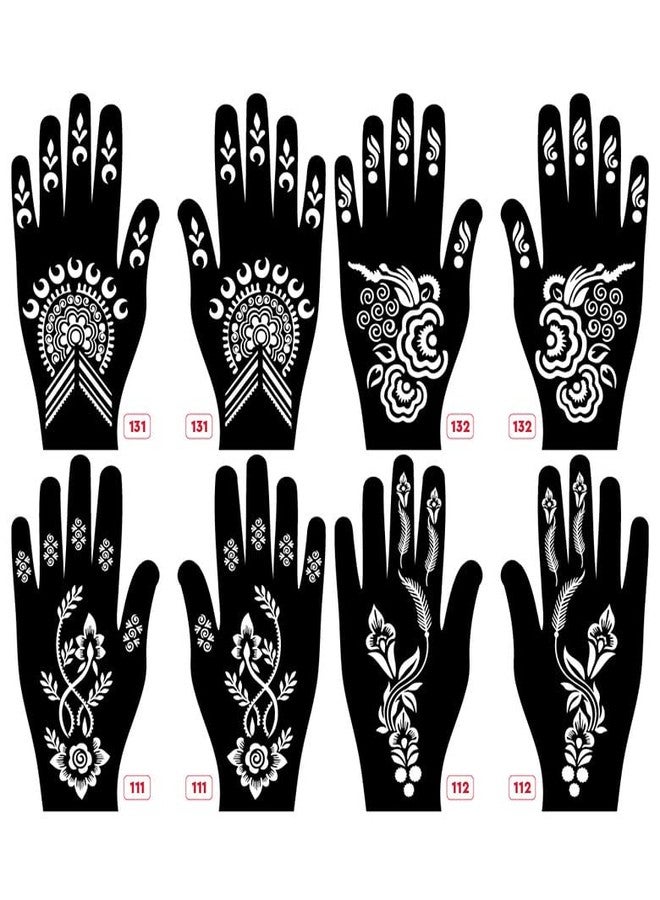 Apcute Mehindi stencil paper for hand Latest Mehandi Design Stencils for Girls, womens, kids, unisex Design NO - Apcute-New-131-132-111-112 - Image 1