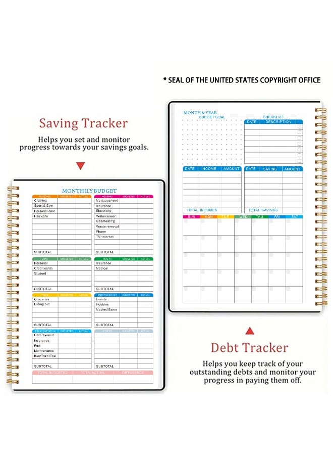 Generic 1 Budget Planner - Monthly Financial Organizer with Expense Tracking Notebook to Manage Your Money Effectively, Undated Financial Planner/Ledger,  - Image 2