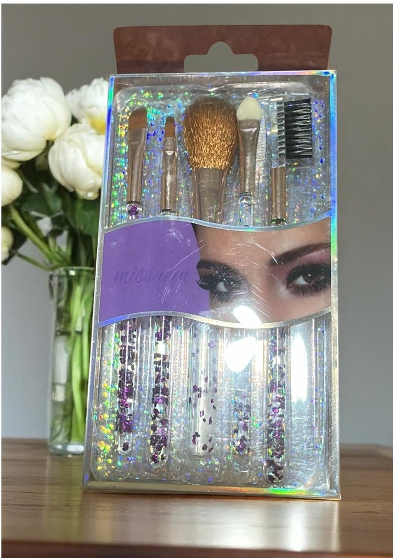 2 مجموعة فرش مكياج احترافية -5 قطع