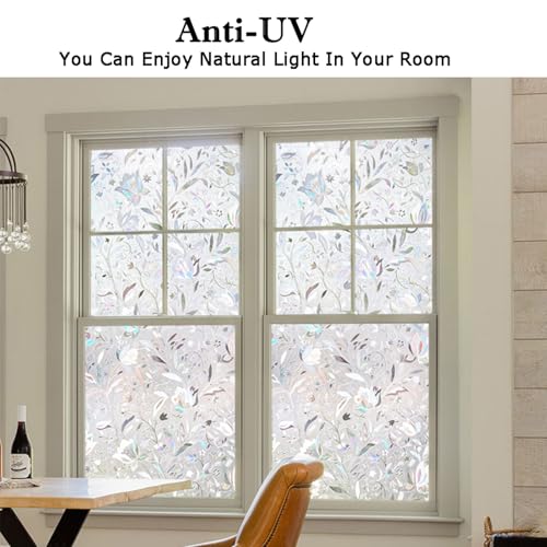 Kromapolis Window Film, Window Privacy Film, Window Vinyl Glass Covering, Stained Glass Decorative Film, Window Film Privacy Frosted Static Clings, Non-Adhesive, No-Glue (17.5 x 78.7 inch) - Image 5
