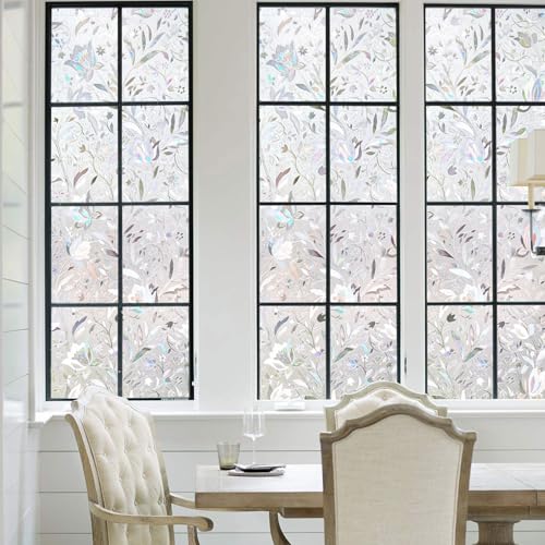 Kromapolis Window Film, Window Privacy Film, Window Vinyl Glass Covering, Stained Glass Decorative Film, Window Film Privacy Frosted Static Clings, Non-Adhesive, No-Glue (17.5 x 78.7 inch) - Image 2