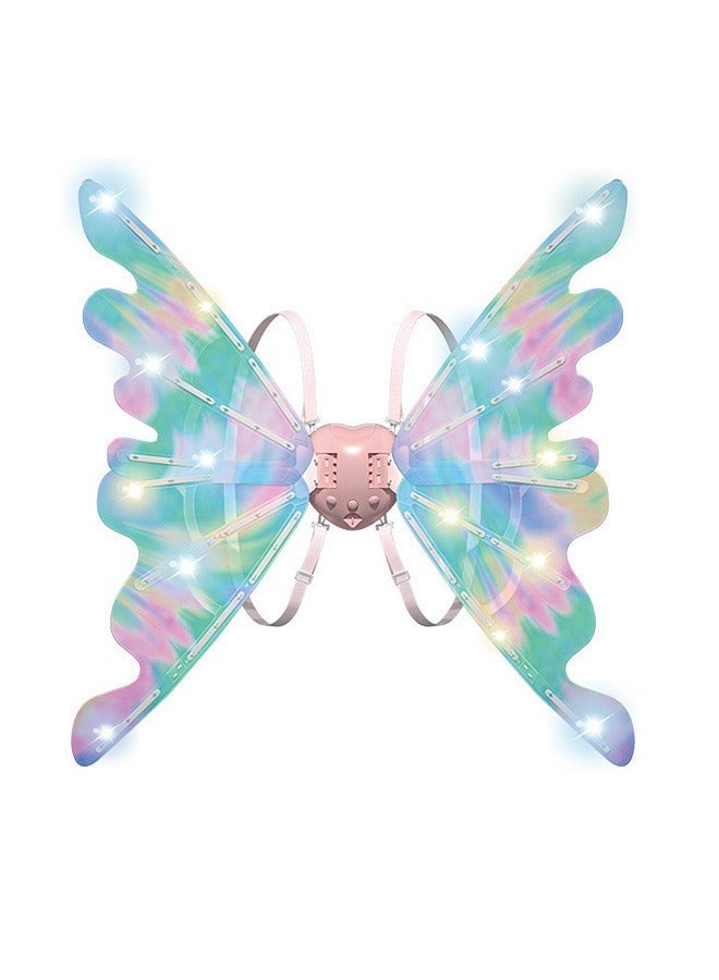 Joudiplay Electric Fairy Wings for Girls, Battery-Operated Moving Butterfly Wings with LED Lights, Toys for Girls, Toy for Kids, Princess Role Play Back Accessory Gift with Music Toy - Image 5