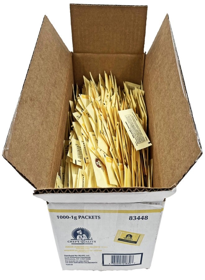 Chef's Quality Zero Calorie Sweetener, Sucarlose (Yellow), 1,000/1g packets - Image 4