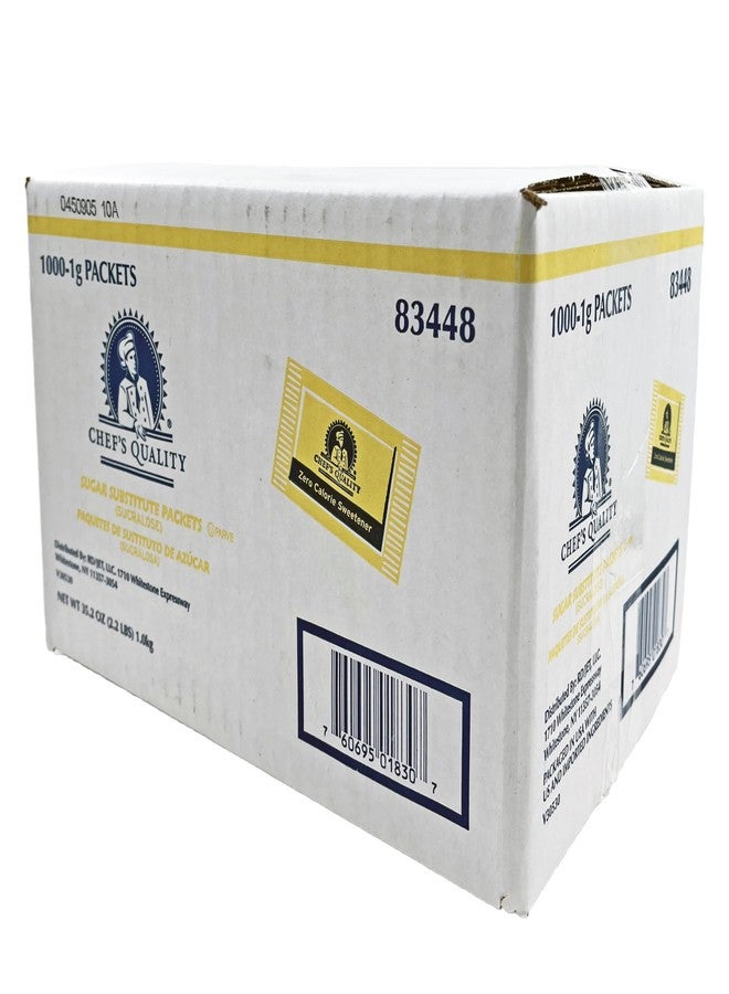Chef's Quality Zero Calorie Sweetener, Sucarlose (Yellow), 1,000/1g packets - Image 1
