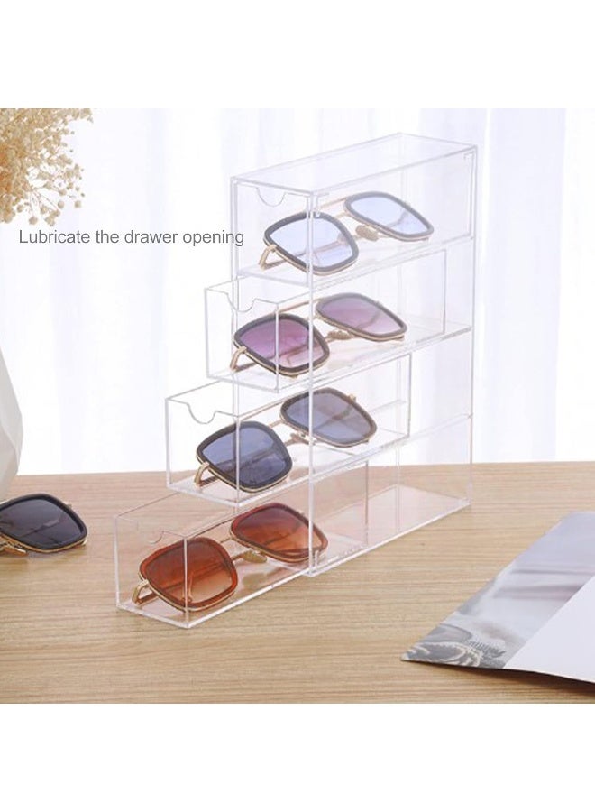 TPGP Acrylic Stackable 4 Drawer Eyeglass Storage Organizer Box - Image 2
