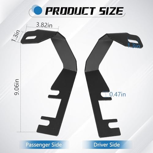 NORTHYUN Ranger Ditch Light Bracket Hood Mount Bracket Hood Hinges LED Light Pod Low Profile Mount Compatible with Ford Ranger 2023 2024 2025 - Image 2