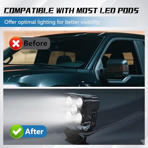 NORTHYUN Ranger Ditch Light Bracket Hood Mount Bracket Hood Hinges LED Light Pod Low Profile Mount Compatible with Ford Ranger 2023 2024 2025 - Image 4