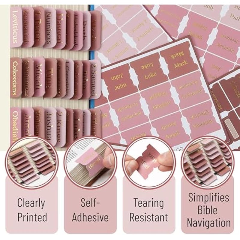 - Bible Tabs, 75 Tabs, Minimal Morandi, Laminated Bible Tabs for Women and Men, Bible Tabs for Study Bible, Bible Index Tabs, Study Tabs for Bible - Image 5