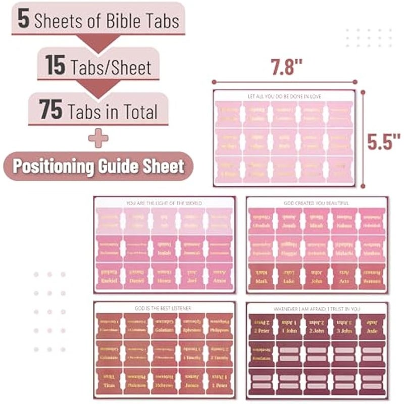 - Bible Tabs, 75 Tabs, Minimal Morandi, Laminated Bible Tabs for Women and Men, Bible Tabs for Study Bible, Bible Index Tabs, Study Tabs for Bible - Image 2