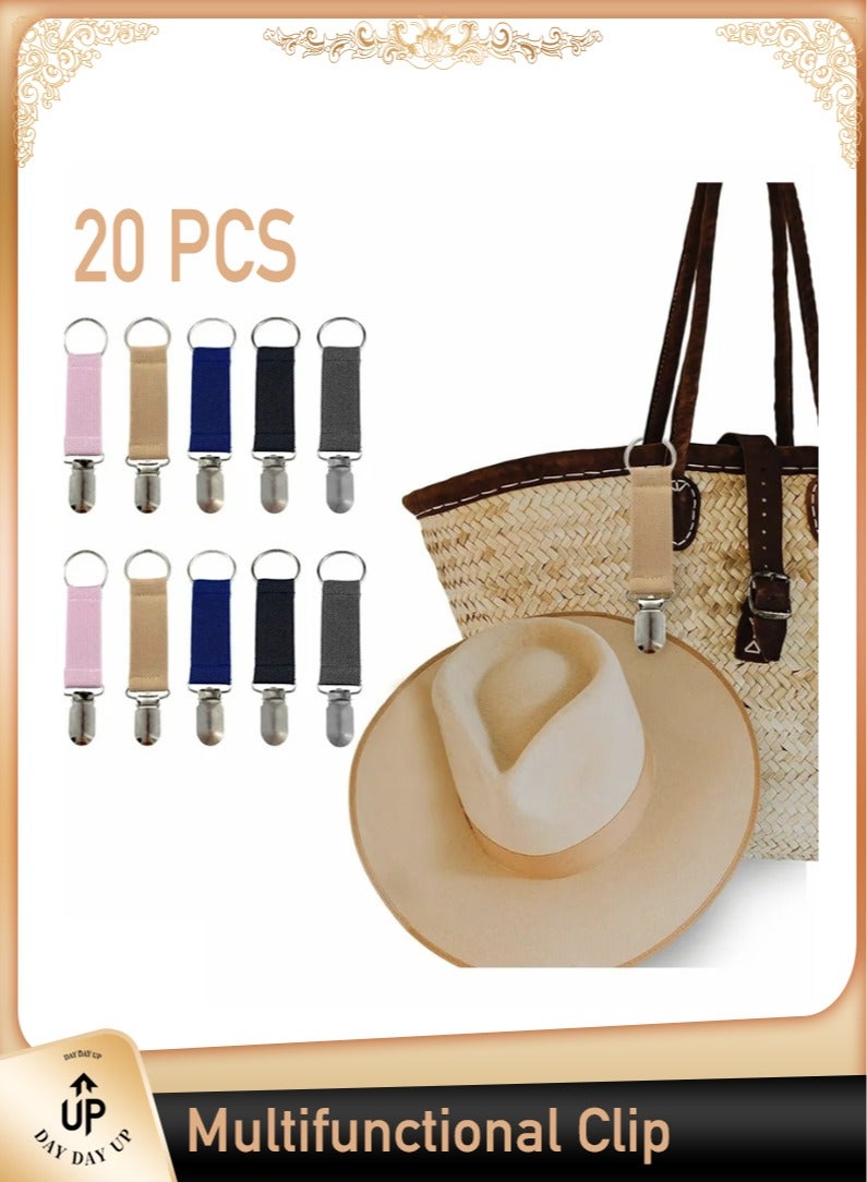 مقاطع قبعة للسفر، مقاطع قبعة مرنة، مقاطع قبعة السفر مرنة حزام قبعة حارس المرفق لشاح الأمتعة في الهواء الطلق التخييم المشي لمسافات طويلة متعددة الوظائف البط - Image 1