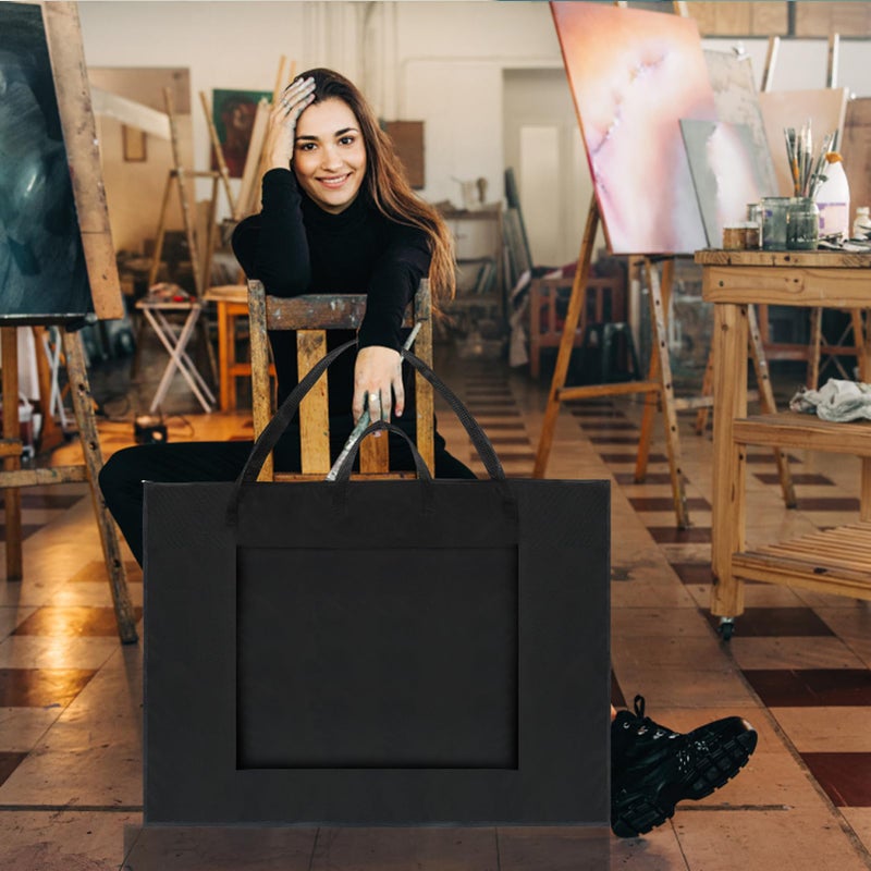 BUSOHA Large Art Portfolio Tote Bag with Nylon Shoulder,24"X 36" Light Weight Waterproof Poster Board Storage,Portfolio Folder for Artwork Poster, Sketching,Student Art Portfolio,Drawing - Image 2