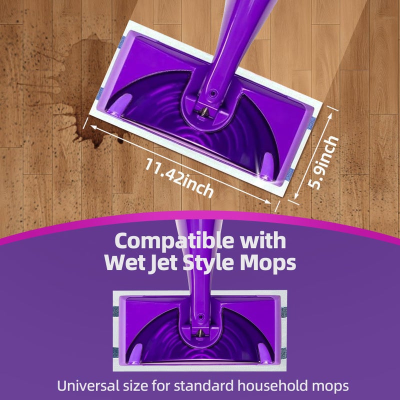 JOYUMY Wet Mop Pads Refills, 4-Layer Thick Disposable Wet Jet Pads, 5.9"Ã—11.4" Fragrance-Free Mopping Cloths, Compatible with Most Spray Mops for Home Kitchen Hardwood Wood Floors, 60 Pack - Image 5