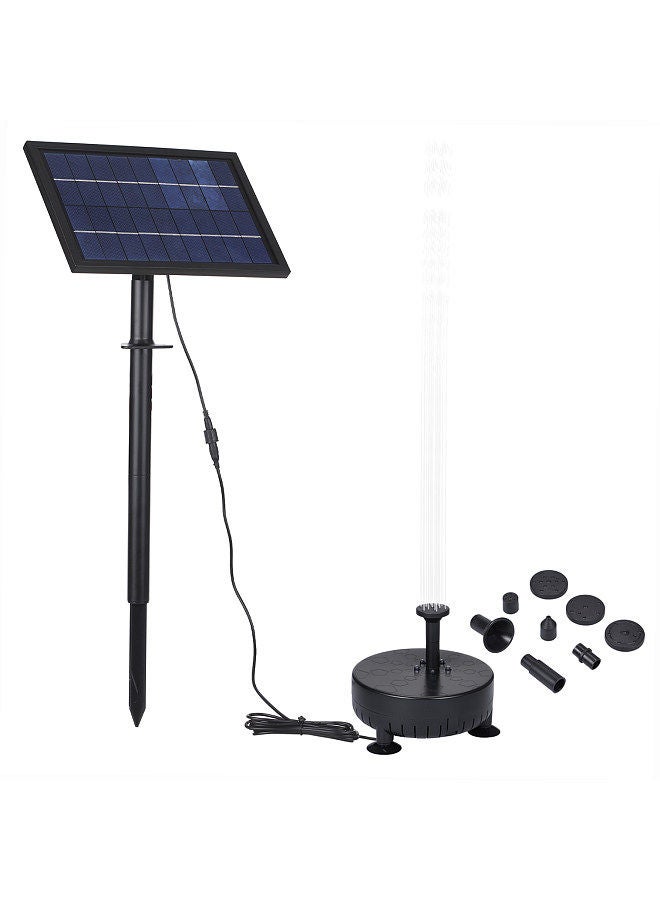 Generic 10V8W Solar Powered Fountain Pump Water Pump with Adjustable Solar Panel DIY Birdbath Fountain Pump Outdoor Water Fountain Panel Kit for Fish Tank Small Pond Garden Patio Lawn Pool  - Image 1