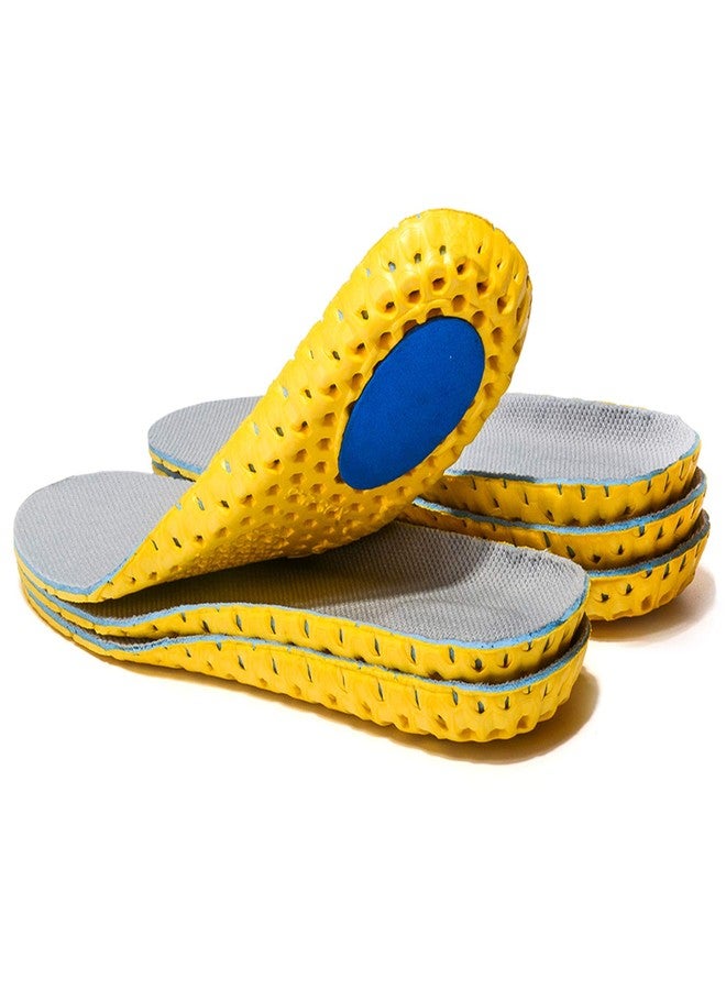 XINIFOOT 3 Pairs Elastic Shock Absorbing Shoe Insoles Breathable Honeycomb Sneaker Inserts Sports Shoe Insole Replacement Insoles for Men - Image 1