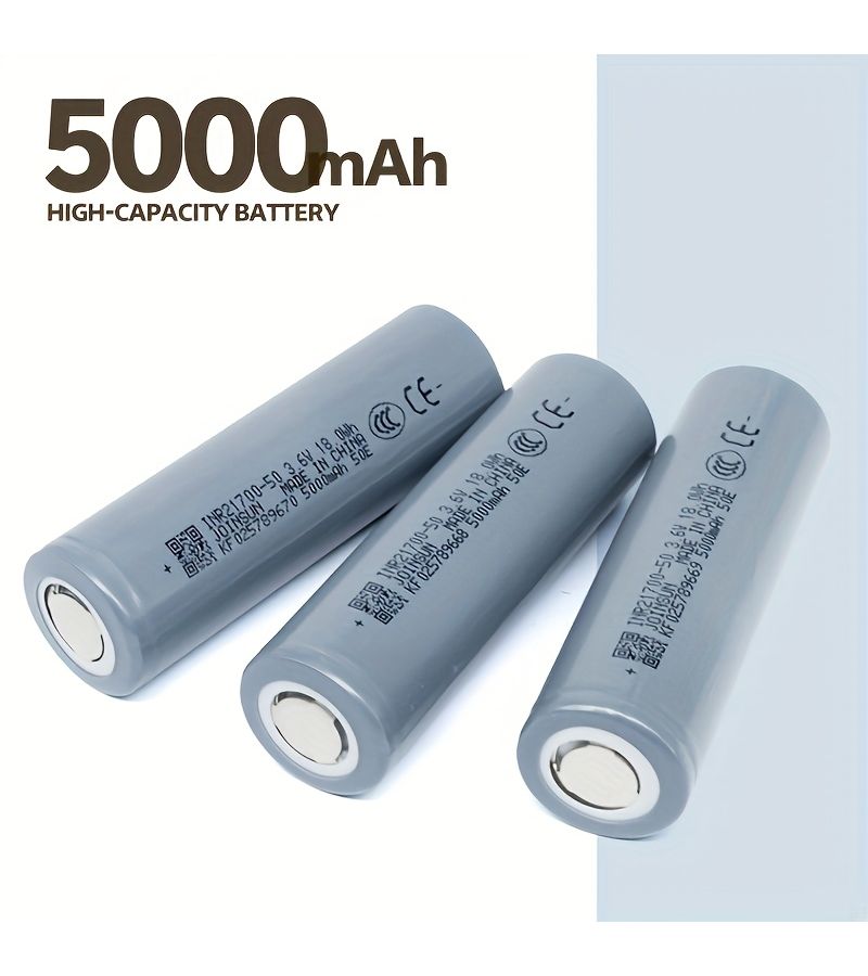High Capacity Rechargeable 21700 Battery 8Pcs 5000mAh 3.6V for Toys - Image 1