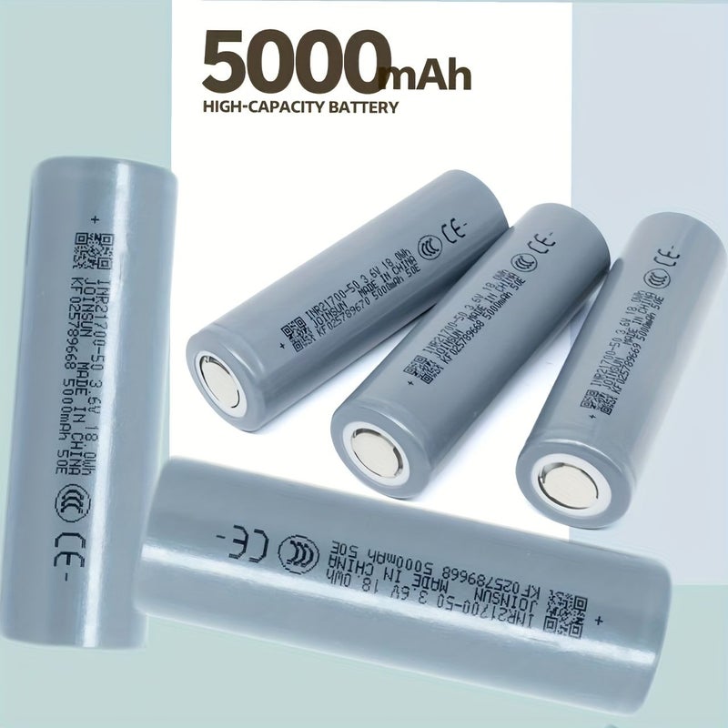 High Capacity Rechargeable 21700 Battery 8Pcs 5000mAh 3.6V for Toys - Image 5