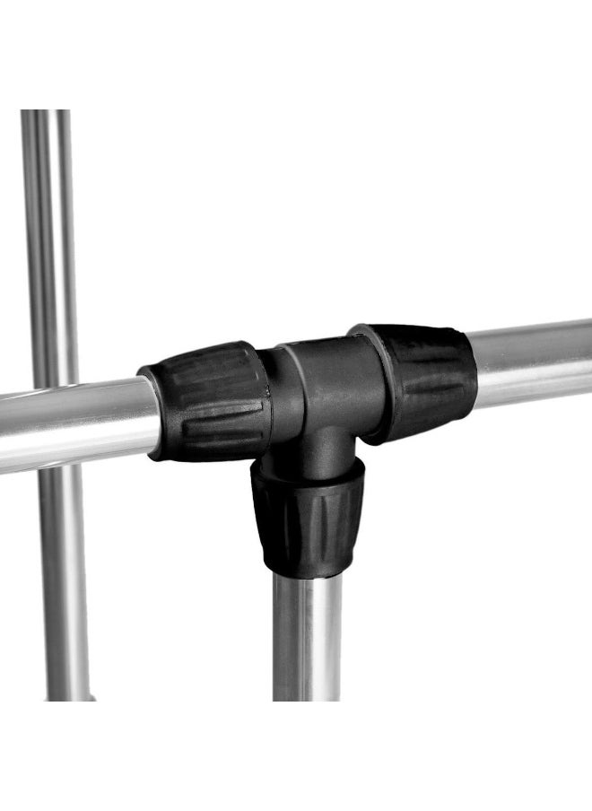 Styleys Styleys Stainless Steel Double-Pole Clothes Hanger/Rack, Rolling Bar Rail Rack, (For Clothes/Shoes) Adjustable  - Image 4