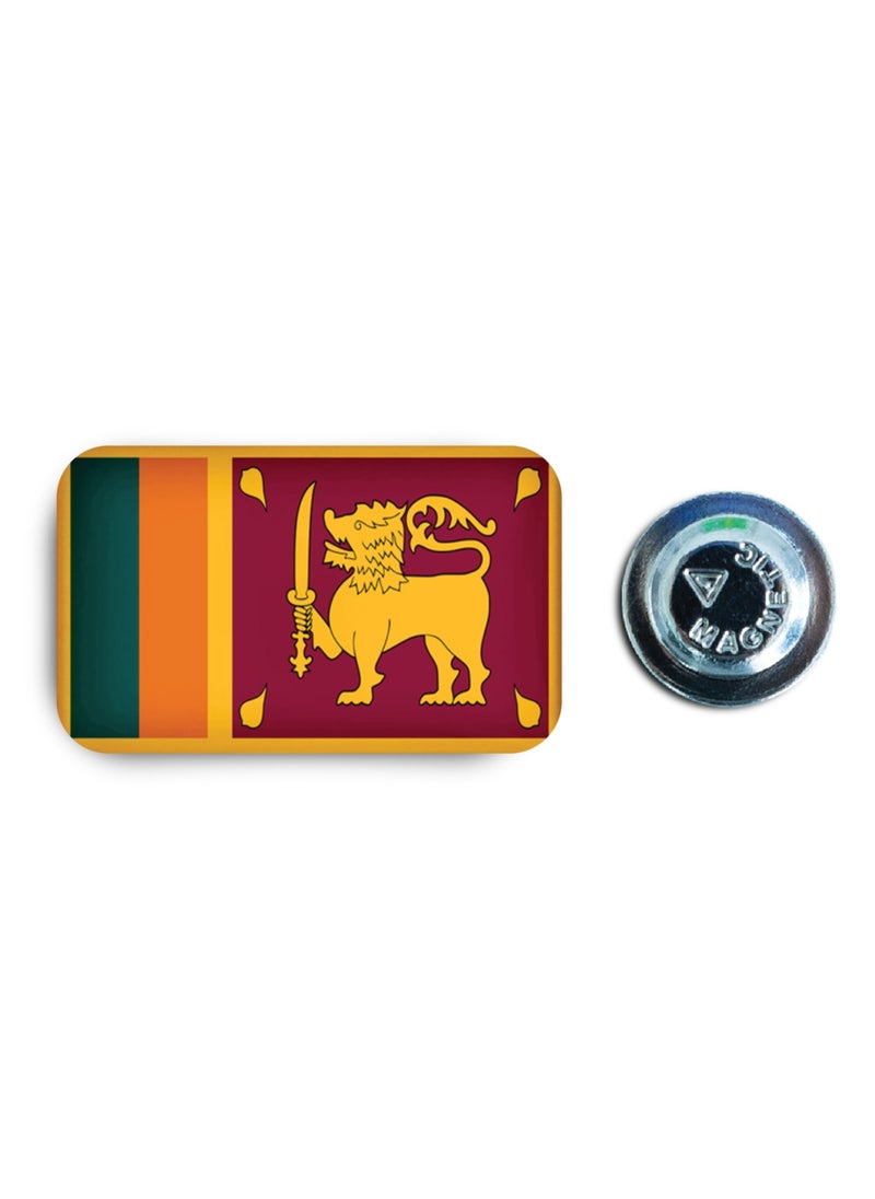971MEDIA Sri Lanka Flag Magnetic Badge  - Image 1
