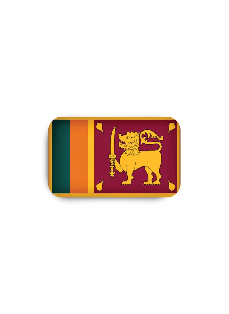 971MEDIA Sri Lanka Flag Magnetic Badge  - Image 2
