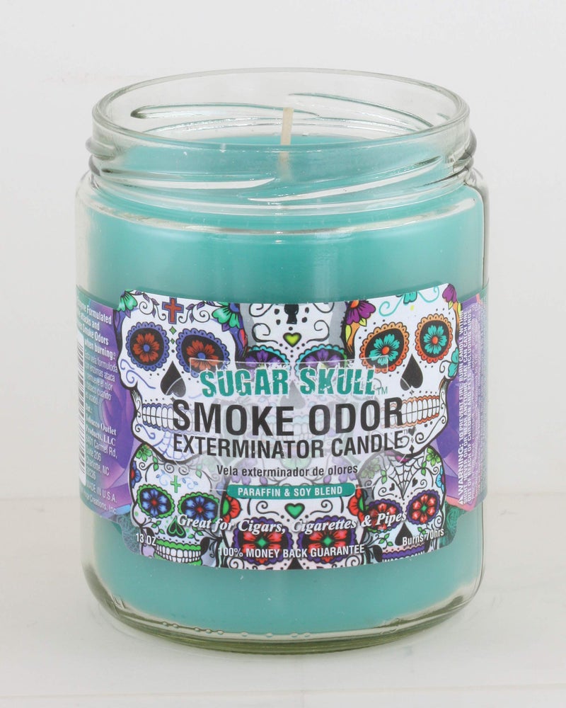 Smoke Odor Exterminator 13oz Jar Candles Sugar Skull Pack of 2