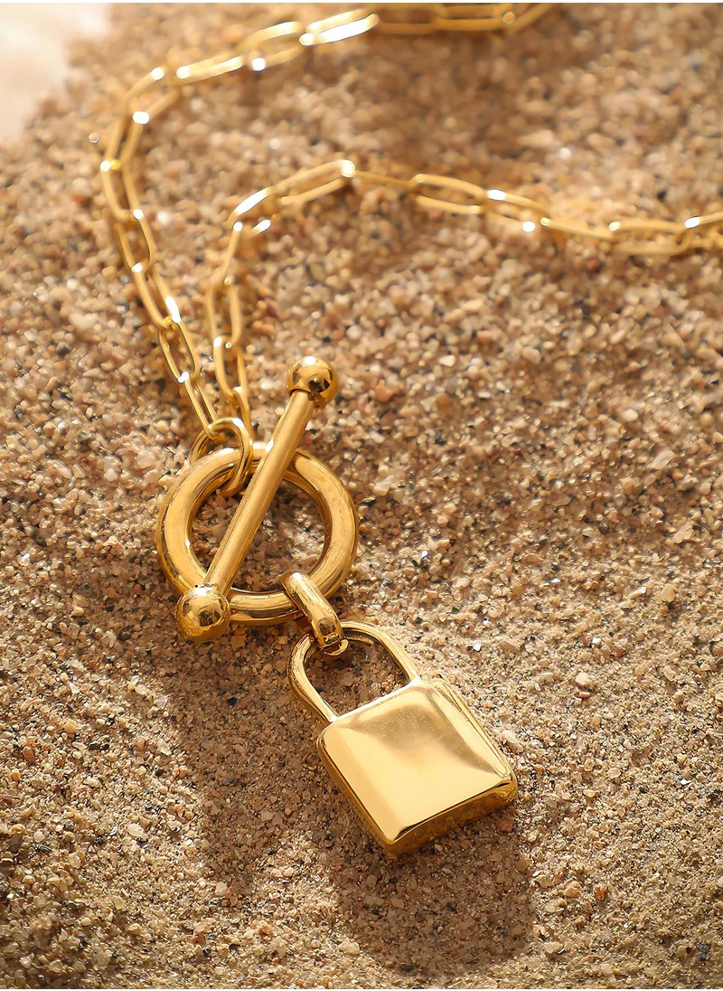 سوهي Women's The Anchor's Lock Chain Necklace