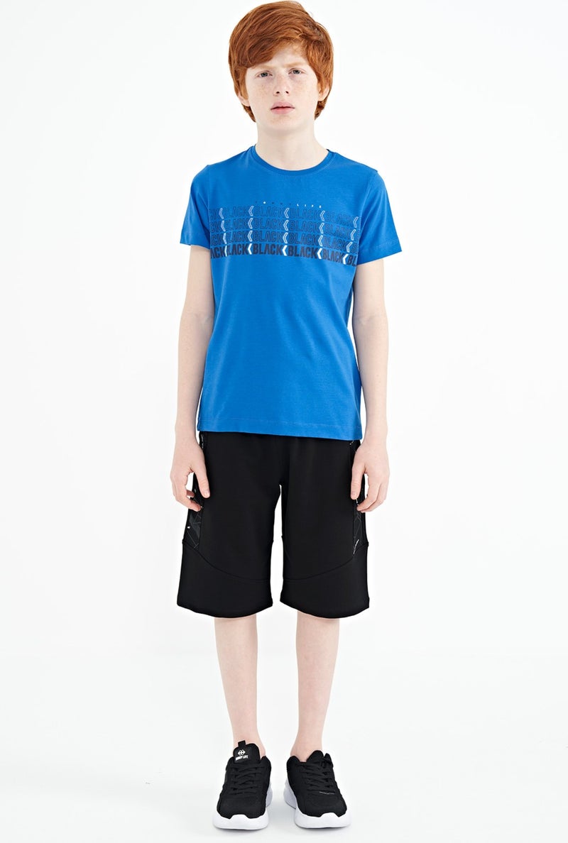 Tommy Life Saks Text Printed O Neck Standard Pattern Boy T-Shirt - 11149 - Image 3