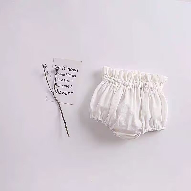 Big Pp Shorts Thin Baby Elastic Waist Cotton Pants Easy To Wear Diapers Bread Pants - Image 1