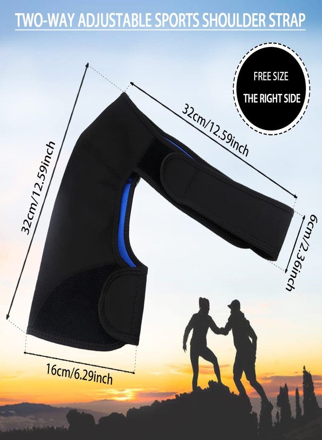 FERCAISH shoulder Adjustable Brace, Sports Protection Shoulder Strap Brace for Sleeping Outdoor Lifting Sports, Relieve Chronic Tendinitis Pain, Breathable Sports Protective Gear(R) - Image 2