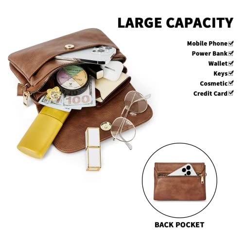 CHOLISS Small Crossbody Bags for Women, Vegan Leather Cell Phone Purse, Mini Travel Purse with Adjustable Strap - Image 4