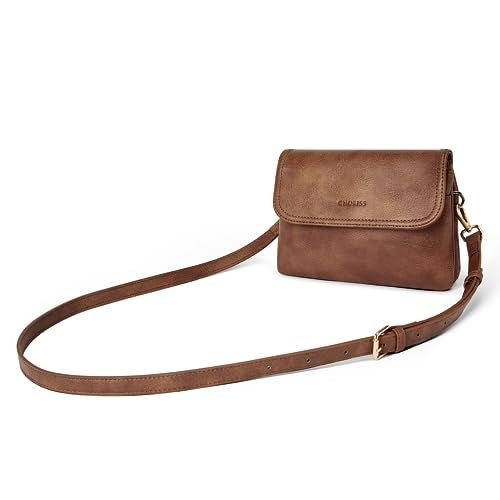 CHOLISS Small Crossbody Bags for Women, Vegan Leather Cell Phone Purse, Mini Travel Purse with Adjustable Strap - Image 1