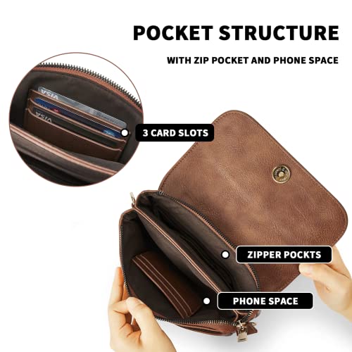 CHOLISS Small Crossbody Bags for Women, Vegan Leather Cell Phone Purse, Mini Travel Purse with Adjustable Strap - Image 3