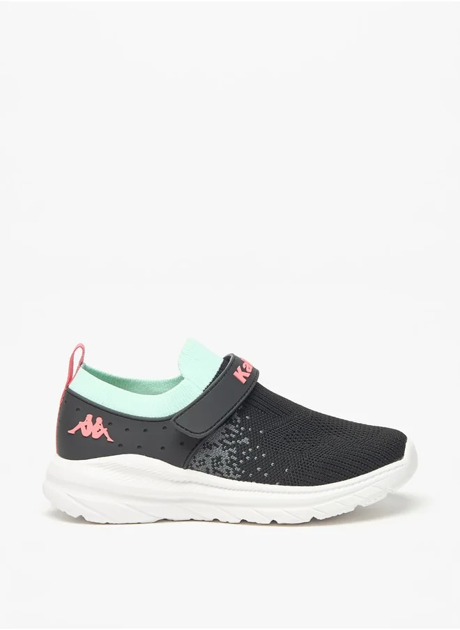 كابا Girls' Mesh Textured Slip-On Walking Shoes with Hook and Loop Closure