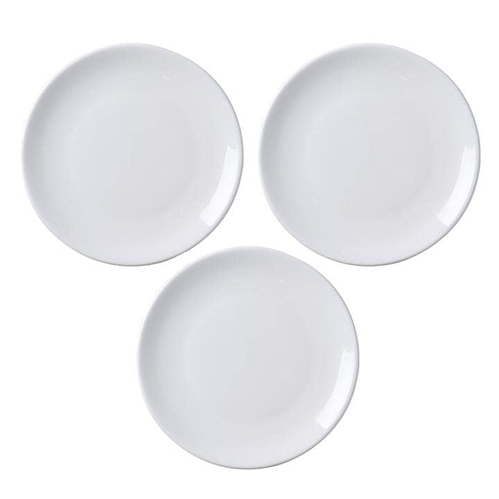 MBBITL Porcelain Appetizer Plates Set of 3, 5 Inch White Dessert Salad Plates, Small Dinner Plates for Sides Snack Sauce, Kitchen Ceramic Serving Dishes - Image 2