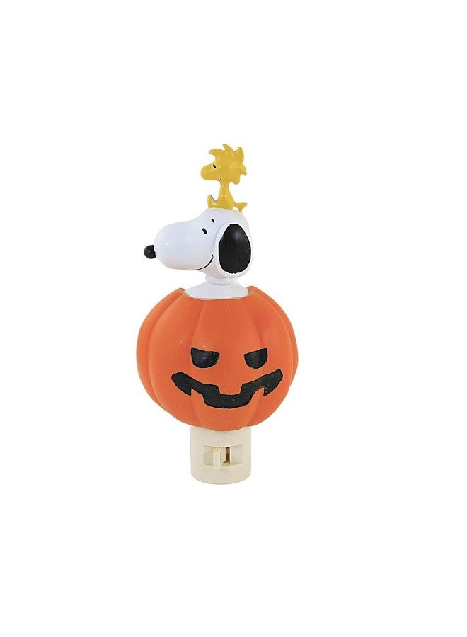 Roman Snoopy in Jack-O-Lantern Swivel Plug Night Light 7 Inch - Image 1