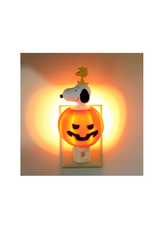Roman Snoopy in Jack-O-Lantern Swivel Plug Night Light 7 Inch - Image 3