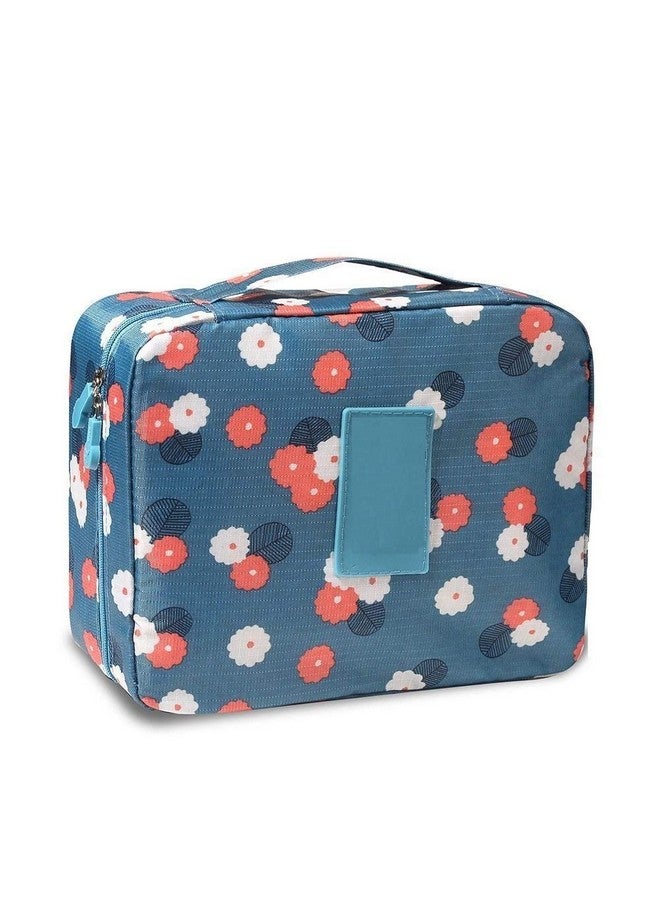 ماجنوس ديل حقيبة مستحضرات تجميل متعددة الوظائف للسفر بسحاب من النايلون مزخرفة بالزهور وحقائب مستحضرات تجميل ومستلزمات العناية الشخصية مقاومة للماء - Image 1