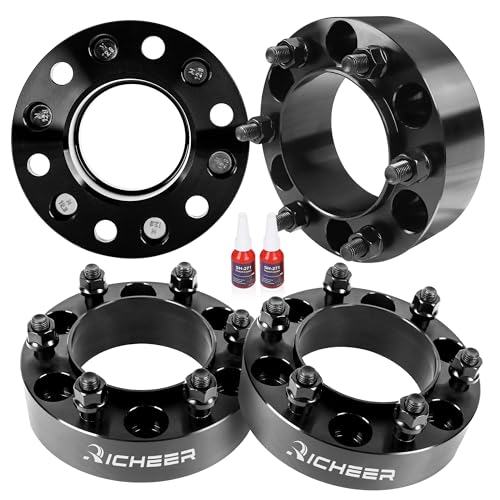 Richeer 6x5.5 Wheel Spacer for 1995-2024 Tacoma, 1989-2024 4Runner, 2'' 6x139.7mm Hubcentric Wheel Spacers with 12x1.5 Studs & 106mm for Tundra FJ Cruiser Sequoia GX470 GX460 - Image 1