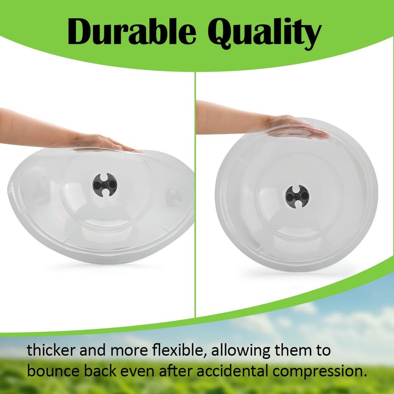 RooTrimmer 13 Inch Humidity Domes Garden Cloches for Plant Protection 10 Pack, Plant Covers Freeze Protection, Protectors from Animals, Garden Clear Plant Cover with Ventilation Holes - Image 4