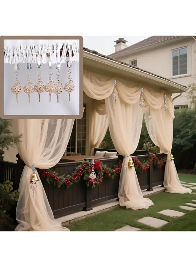 2pcs Rhinestone Alloy Tablecloth Weights Butterfly Angel Holiday Party Decorations - Image 5