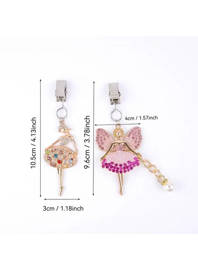 2pcs Rhinestone Alloy Tablecloth Weights Butterfly Angel Holiday Party Decorations - Image 3