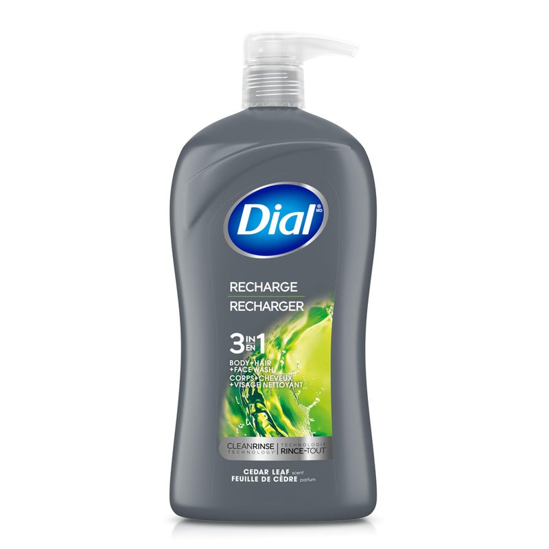 Dial Men 3in1 Body Hair and Face Wash Recharge 32 fl oz
