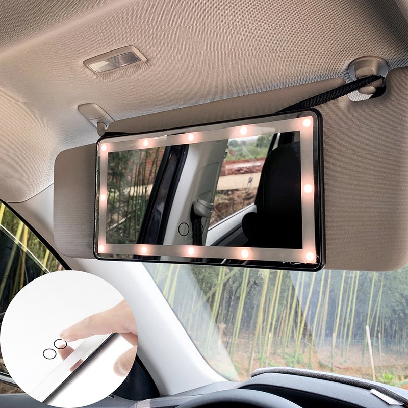 New Car Sun Visor Car Makeup Mirror Led Car Passenger Visor High-Definition Makeup Mirror Vanity Mirror - Image 5