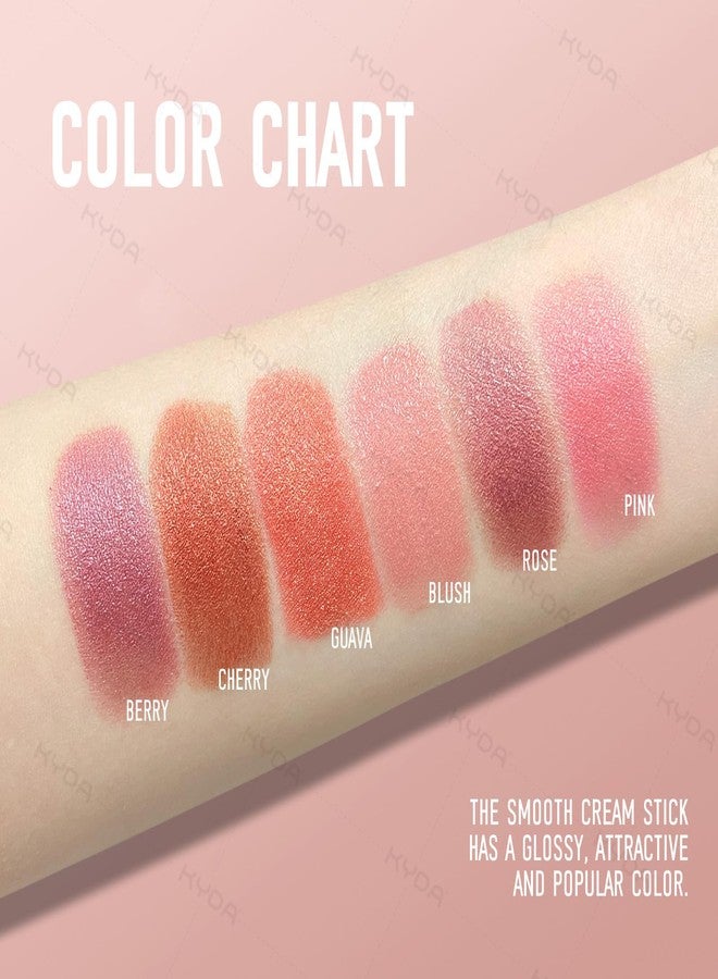 KYDA 3 Colors Mineral Color Balm, Buildable Shimmer Color for Lips and Cheeks, Broad spectrum SPF 35, Natural Shimmer Finish, Lightweight Blendable Creamy, Multiuse Blush Stick, Set B - Image 5