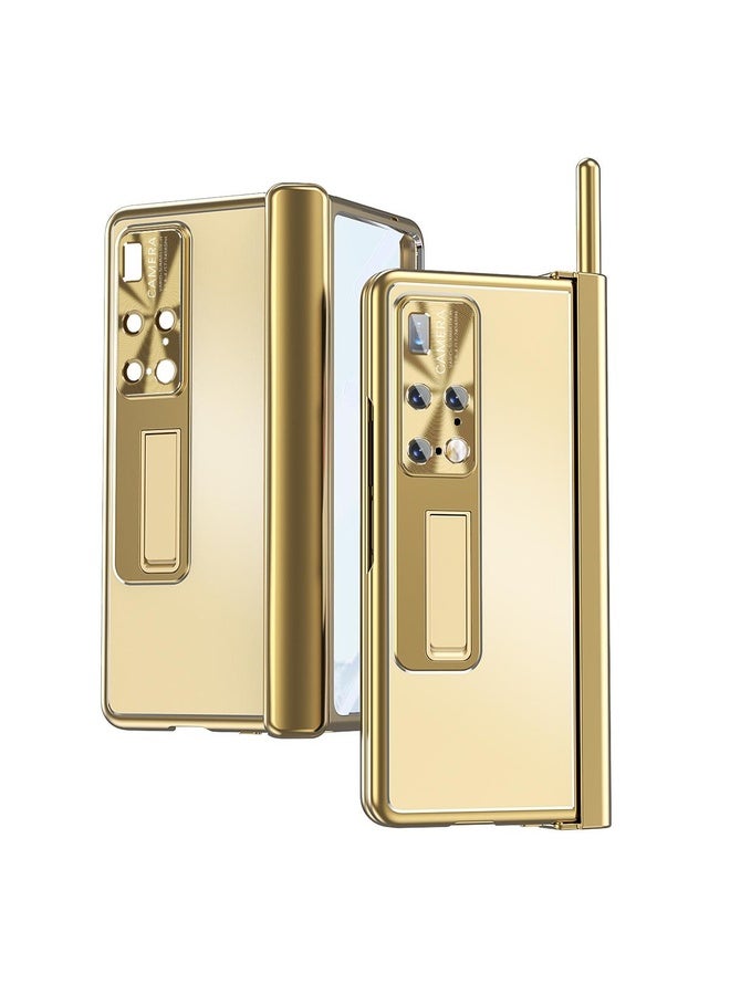 HuHa Case Cover For Huawei Mate X2 Aluminum Alloy Double Hinge Shockproof Phone Protective Case(Gold) - Image 1