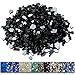 Grisun Onyx Black Fire Glass for Fire Pit, 1/2 Inch High Luster Reflective Tempered Glass Rocks for Natural or Propane - Image 2