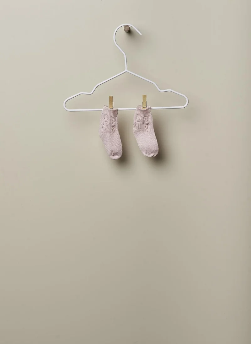Wedoble Organic Cotton Fine Knit Booties - Soft Pink, Wedoble