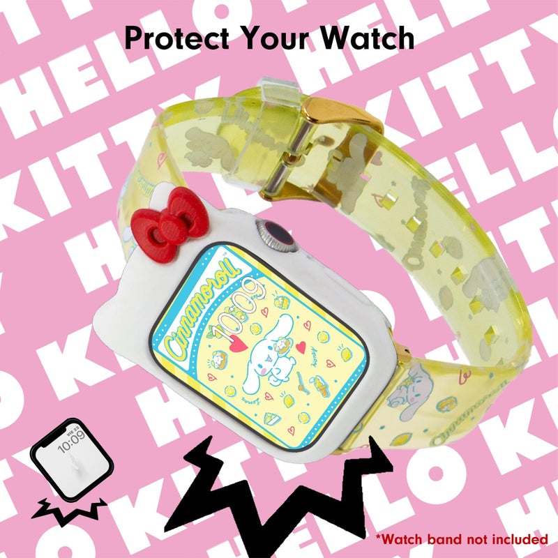 Sonix غطاء ساعة آبل من سونيكس × سانريو | غلاف واقي لساعة آبل | غلاف سيليكون واقي | يناسب 38mm/40mm/41mm | هالو كيتي - أبيض - Image 3