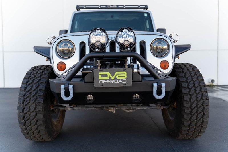 DV8 Offroad Fairlead Mounted Flip-up License Plate Bracket | Universal Design Compatible with Flat Standard Fairlead Mounts | Flips Up & Out of The Way to Provide Access to The Winch Rope - Image 2