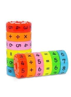 SUNSAR 2 Pcs Magnetic Math Toys, Montessori Preschool Learning Educational Counting Game Numbers and Symbols Math Skills Kindergarden Educational Tools Colorful Math Blocks  - Image 1