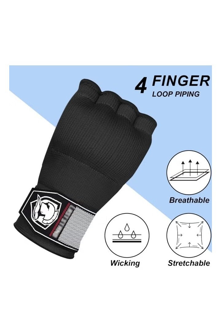 ساكن قفازات ملاكمة لليد مع دعم للمعصم، لفافات جل مبطنة داخلية لتدريب الملاكمة، اللكم، الفنون القتالية المختلطة، الملاكمة التايلاندية، حقيبة تدريب سريعة، حماية الأيدي (زوج) - Image 4